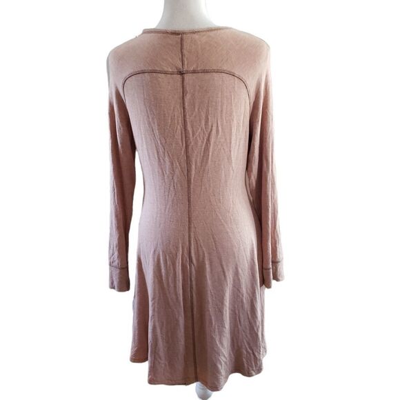 PHILOSOPHY Jersey Knit Fit & Flare Dress in Heathered Tan MEDIUM - Picture 3 of 15